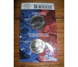 Hallmark American Spirit State quarter collection VIRGINIA (D & P minted) NIP