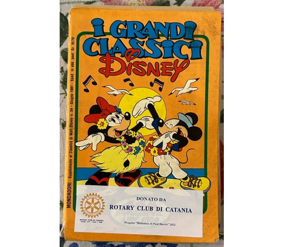 I grandi classici Disney n. 2 di Walt Disney, 1981, Mondadori