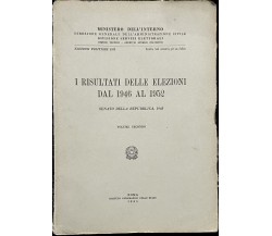 I risultati delle elezioni dal 1946 al 1952. Senato della Repubblica, 1948. Volu