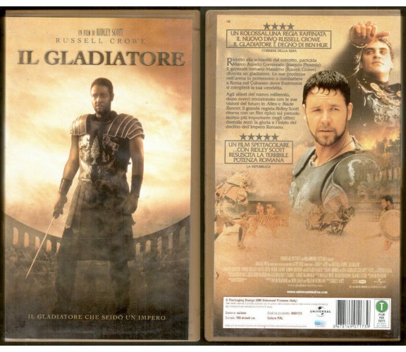 Il Gladiatore - Russell Crowe - Vhs - 2000 - Universal -F