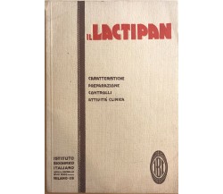 Il Lactipan di Aa.vv., 1929, Istituto Biochimico Italiano