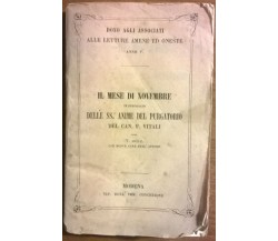   Il Mese di Novembre - Francesco Vitali, Tip. Dell’Imm. Concezione,1862 - L