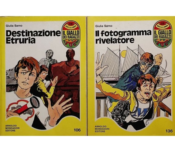 Il giallo dei ragazzi 2 volumi di Giulia Sarno, Arnoldo Mondadori Editore