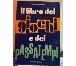  Il libro dei giochi e dei passatempi - Maria Luisa Gennaro -F