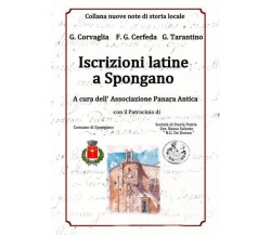 Iscrizioni Latine a Spongano di G. Corvaglia, F.g. Cerfeda, G. Tarantino,  2022,