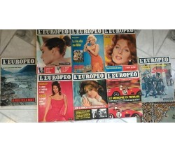 L’Europeo - lotto 8 riviste anni '60 - Marilyn Monroe, Brigitte Bardot, Loren...