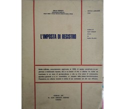 L’Imposta di Registro,  di Emilio Perfetti,  1969 - ER