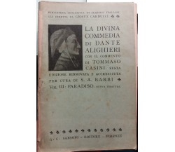 La Divina Commedia, Paradiso - D.Alighieri - G.C. Sansoni Ed. Firenze - 1943 - G