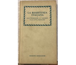 La Resistenza italiana. Dall’opposizione al Fascismo alla lotta popolare di Aa.v