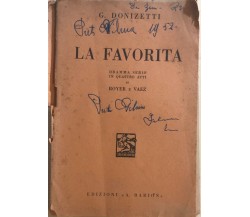 La favorita di G. Donizetti, 1942, Edizioni Barion