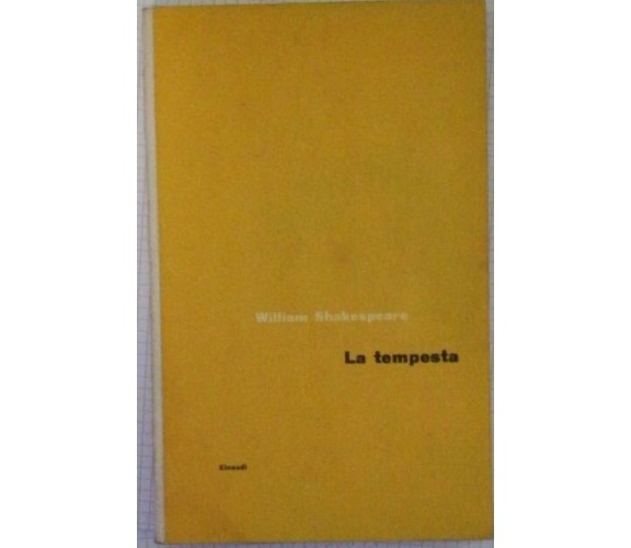 La tempesta - Shakespeare - 1956 - Einaudi - lo