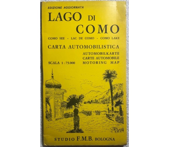 Lago di Como Carta automobilistica di Aa.vv.,  1970,  Studio F.m.b.