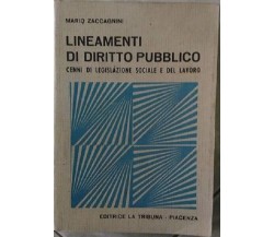 Lineamenti di diritto pubblico cenni di legislazione sociale - Zaccagnini, 1971