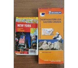 Lotto 2 cartine New York e Canada - Michelin - 2000 - AR