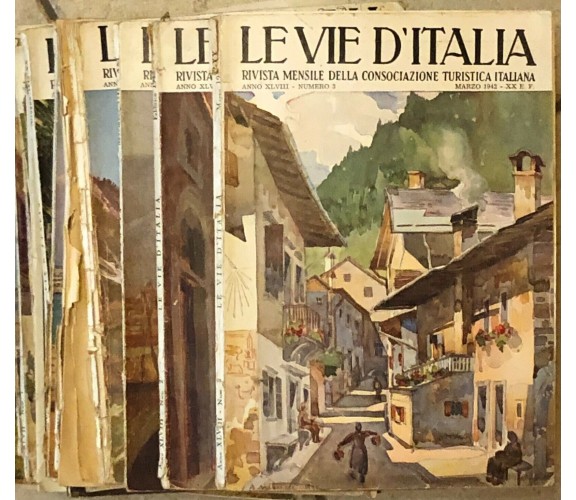 Lotto 21 riviste Le vie d’Italia di Aa.vv.,  1936,  Touring Club Italiano