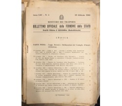 Lotto 48 Bollettino Ufficiale delle Ferrovie dello Stato di Ministero Dei Traspo