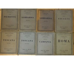 Lotto 8 Voll. Touring Club Italiano Attraverso l’Italia di Aa.vv.,  1930,  Touri