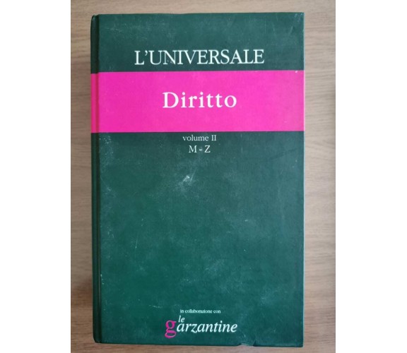 L'universale Diritto vol. II M-Z - Garzanti - 2004 - AR