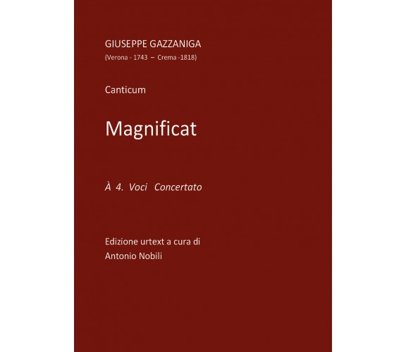 Magnificat di Antonio Nobili,  2020,  Youcanprint
