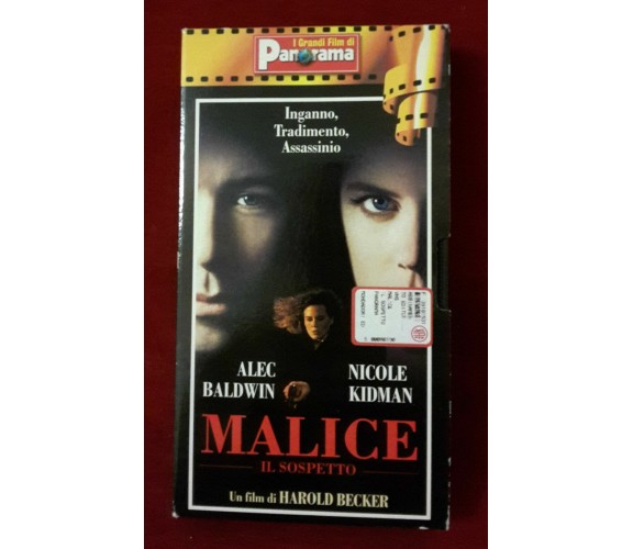 Malice il sospetto - vhs - 1994 - Panorama -F