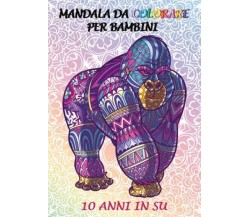 Mandala da colorare per bambini. libro antistress di 60 animali da dipingere a f