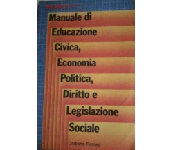Manuale di educazione civica, economia - Romeo-carbone - 1989 - Tramontana - lo