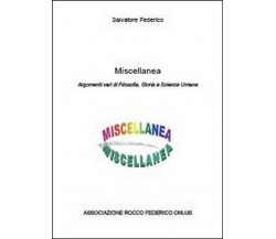 Miscellanea - Salvatore Federico,  2014,  Youcanprint