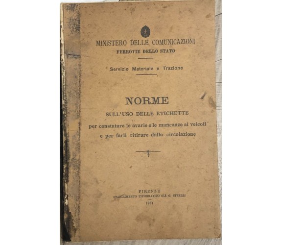 Norme sull’uso delle etichette per constatare le avarie e le mancanze ai veicoli