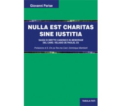 Nulla est charitas sine iustitia di Giovanni Parise, 2018, Tabula Fati