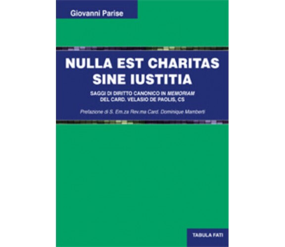 Nulla est charitas sine iustitia di Giovanni Parise, 2018, Tabula Fati