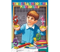  Number tracing book for preschoolers. Learning to trace numbers, toddler worksh