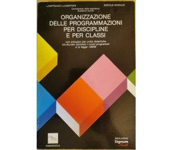 Organizzazione delle programmazioni per discipline e per classi - ER