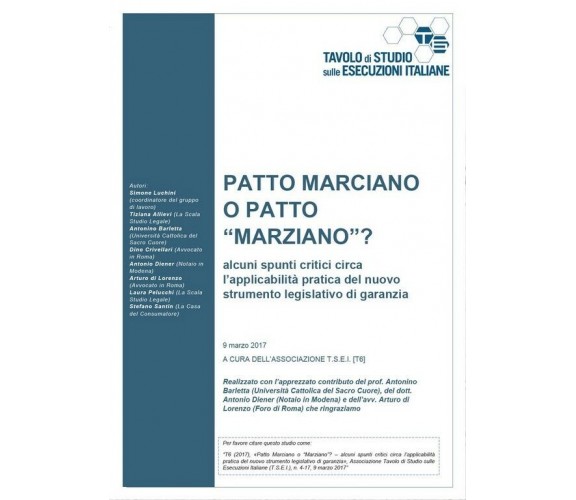 PATTO MARCIANO O PATTO “MARZIANO? di Associazione T.s.e.i.,  2017,  Youcanprint