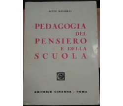 PEDAGOGIA  DEL PENSIERO E DELLA SCUOLA - SANTO MANDOLFO - CIRANNA - 1972 - M