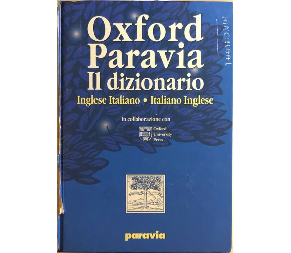 Paravia Il dizionario Inglese-italiano italiano-inglese, 2001, Oxford University