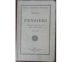 Pensieri - Pascal - Laterza & figli,1952 - A