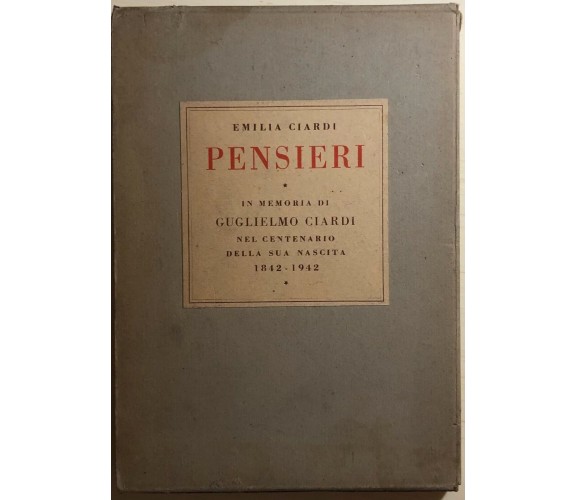Pensieri di Emilia Ciardi,  1942,  Ariel