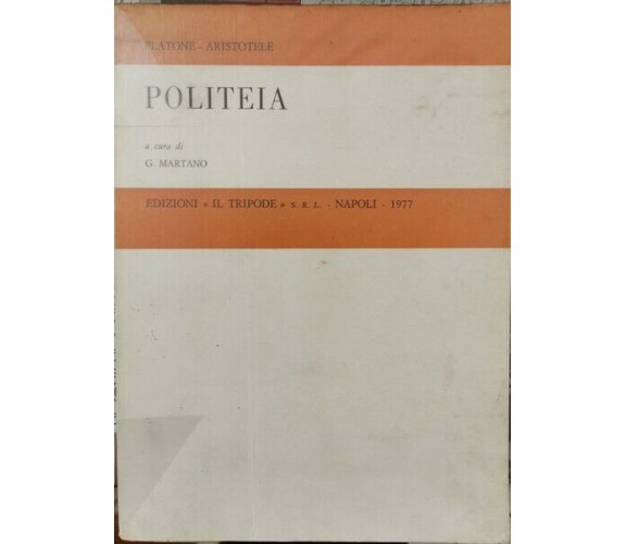 Politeia  di Martano, Platone, Aristotele,  1977 - ER