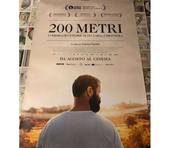 Poster locandina 200 metri 100x70 cm ORIGINALE da cinema 2020 di Ameen Nayfeh, 