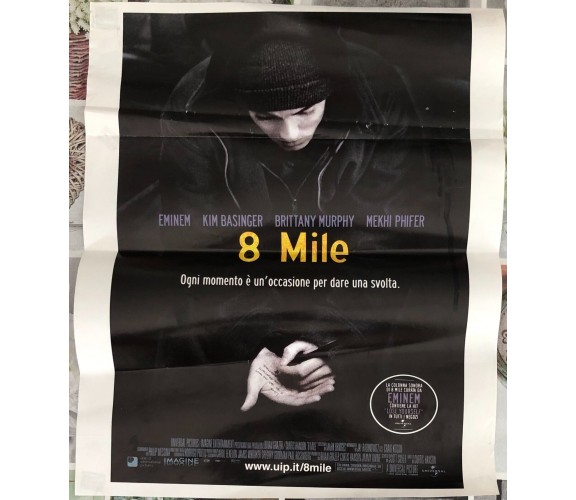 Poster locandina 8 mile 45x32 cm ORIGINALE da cinema 2002 di Curtis Hanson