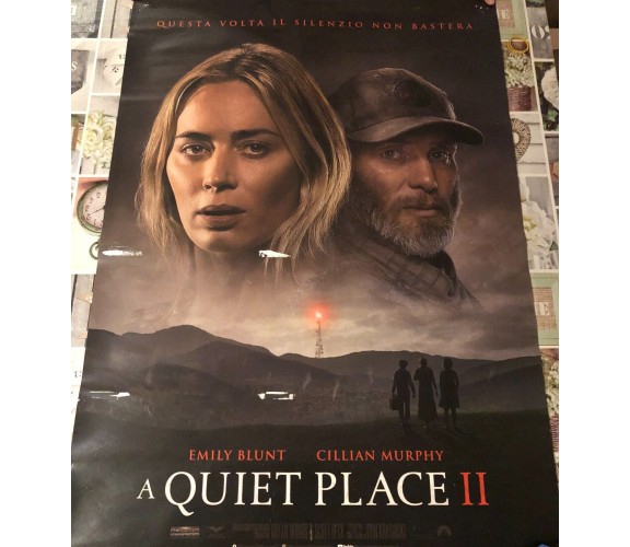  Poster locandina A quiet place 2 100x70 cm ORIGINALE da cinema 2021 di John Kr