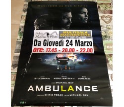 Poster locandina Ambulance 100x70 cm ORIGINALE da cinema 2022 CON DIFETTO di Mic