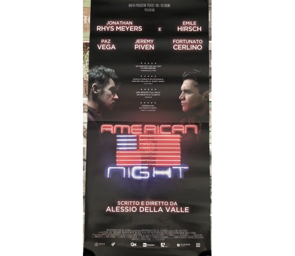 Poster locandina American night 33x70 cm ORIGINALE da cinema 2021 di Alessio Del