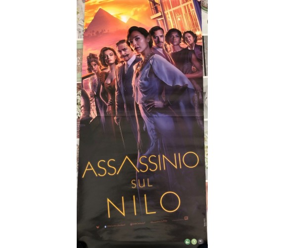 Poster locandina Assassinio sul Nilo 33x70 cm ORIGINALE da cinema 2022 di Kennet