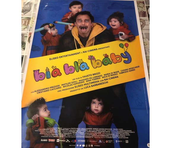 Poster locandina Bla bla baby 100x70 cm ORIGINALE da cinema 2022 di Fausto Brizz