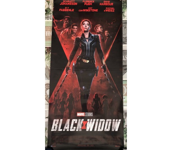 Poster locandina Black Widow 33x70 cm ORIGINALE da cinema 2021 di Cate Shortland