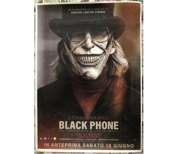 Poster locandina Black phone 45x32 cm ORIGINALE da cinema 2021 di Scott Derricks