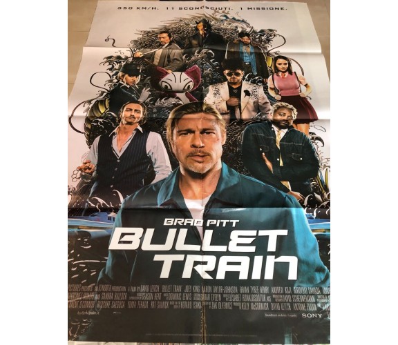 Poster locandina Bullet train 100x140 cm ORIGINALE da cinema 2022 di David Leitc