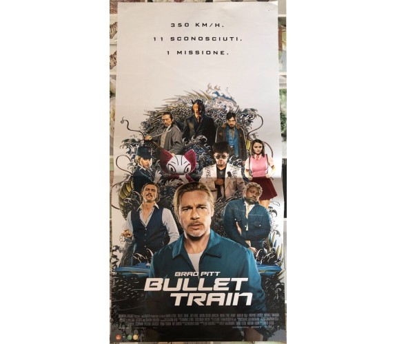 Poster locandina Bullet train 33x70 cm ORIGINALE da cinema 2022 di David Leitch