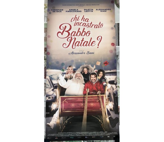 Poster locandina Chi ha incastrato Babbo Natale? 33x70 cm ORIGINALE da cinema 20